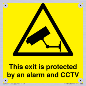 This exit is protected by an alarm and CCTV